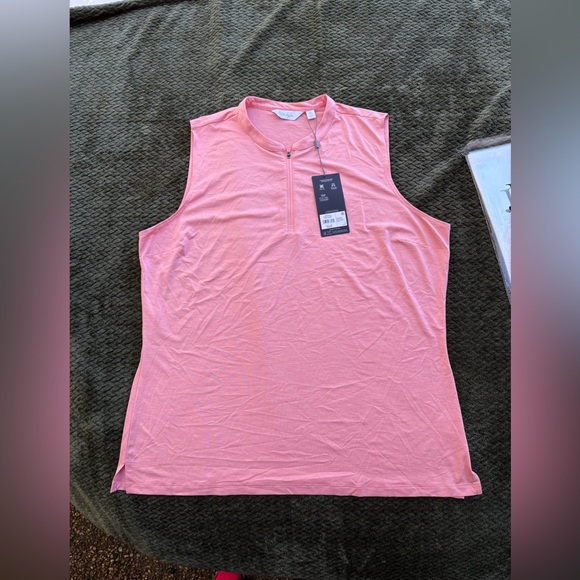 Walter Hagen Pink Sleeveless Zip-Up - Picture 1 of 2